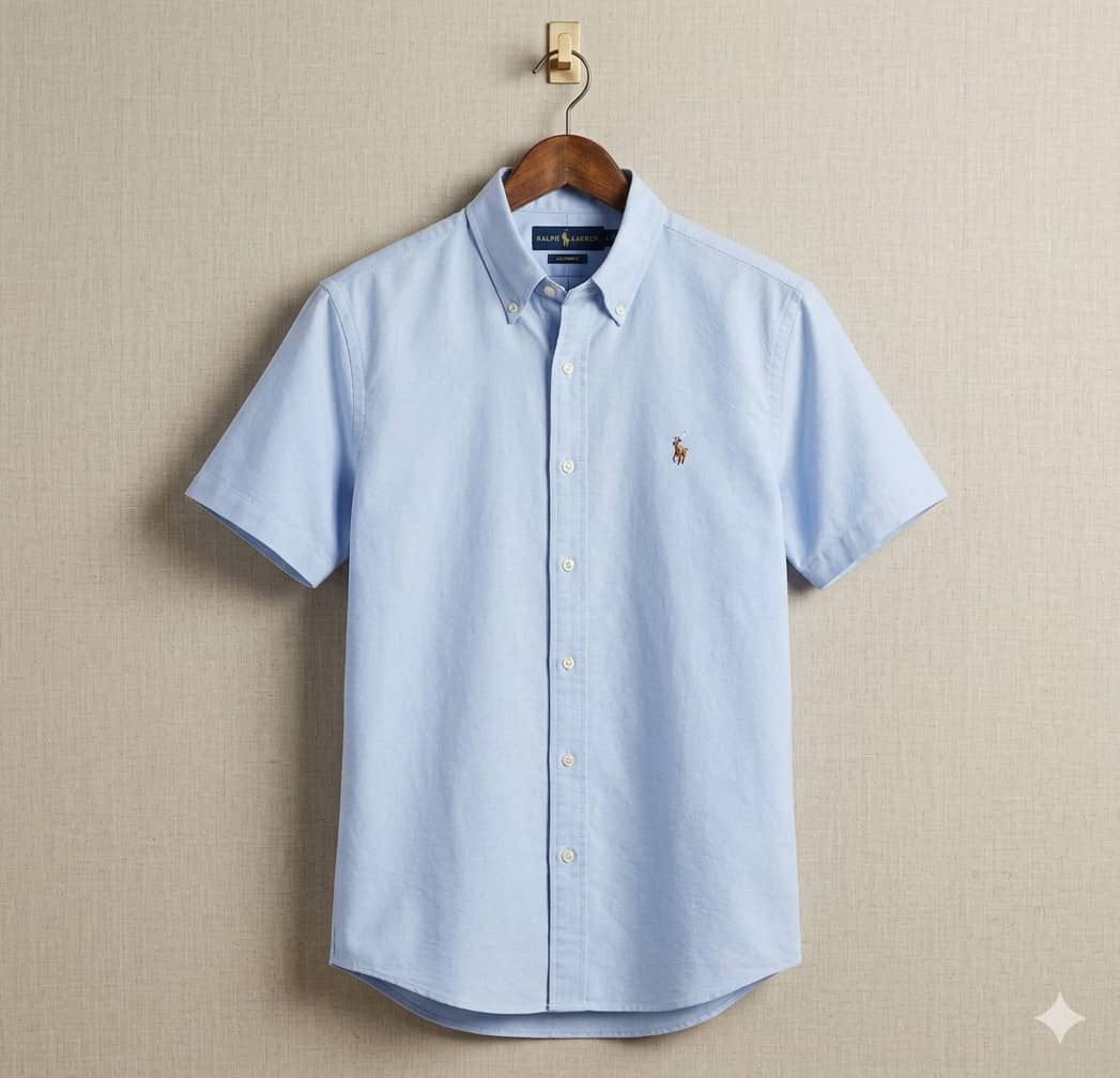 sky-blue short-sleeve